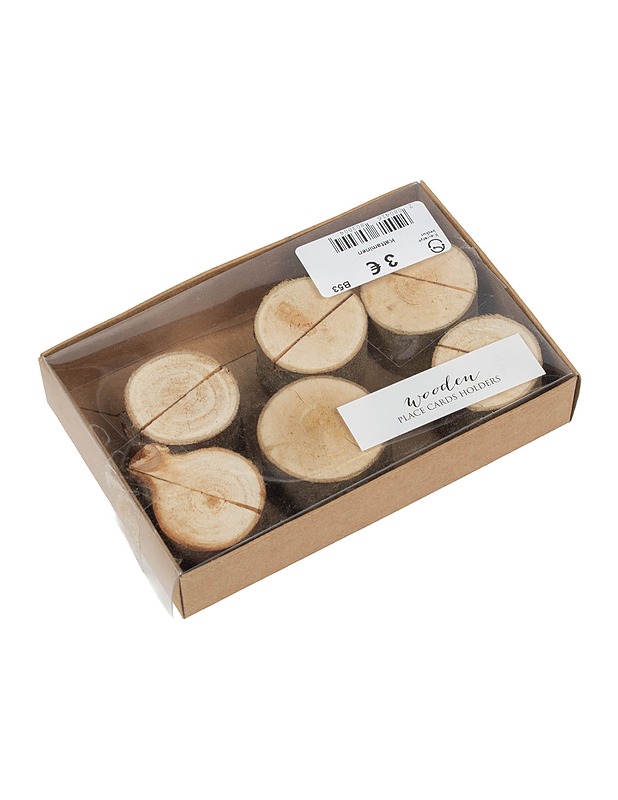 Puiset paikkakortin pidikkeet, 6 kpl - Muut astiat - 10105445883 - 1