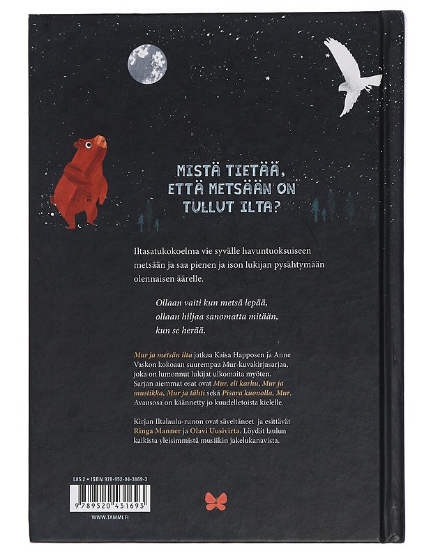 Mur ja metsän ilta : iltasatuja isoille ja pienille - Kaisa Happonen, Anne Vasko - Lastenkirjat - 10105445970 - 1