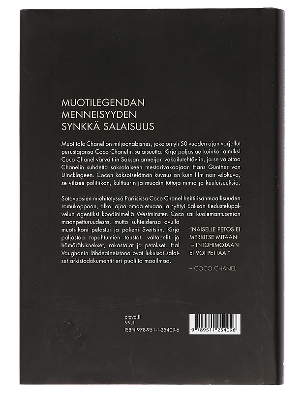 Vihollisen vuoteessa : Coco Chanelin salainen sota - Vaughan, Hal - Elämäkerrat ja muistelmat - 10105445972 - 1