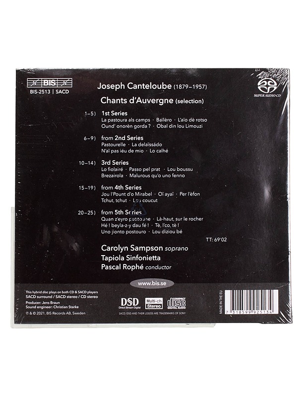 Canteloube: Chants d'Auvergne - CD - CD-levyt - 10105445999 - 1