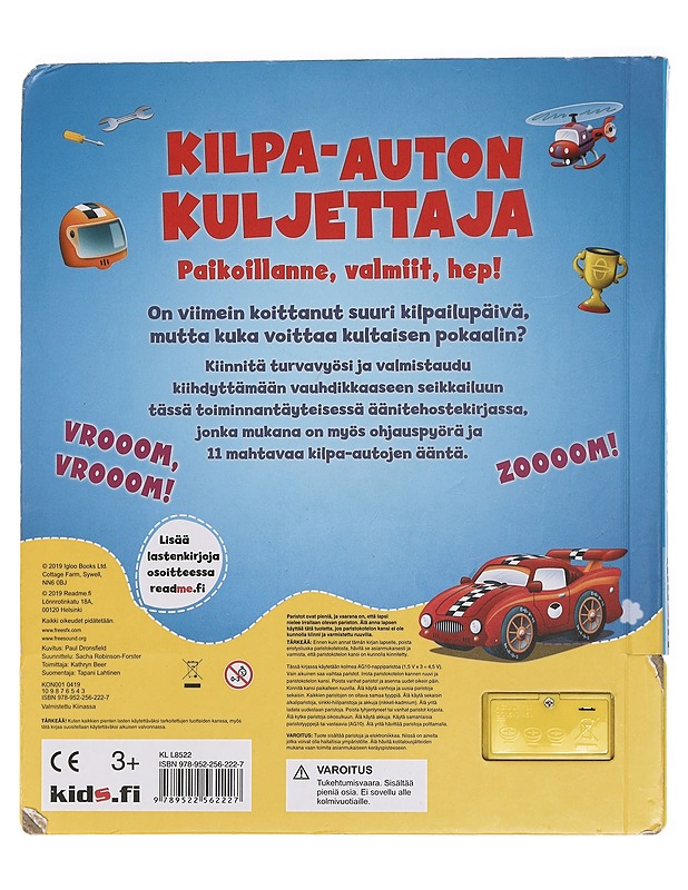 Kilpa-auton kuljettaja : paikoillanne, valmiit, hep! - Dronsfield, Paul - Lastenkirjat - 10105446057 - 1