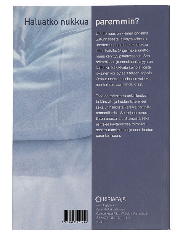 Hyvää yötä : apua univaikeuksiin - Kajaste, Soili - Tietokirjat ja oppaat - 10105446059 - 1