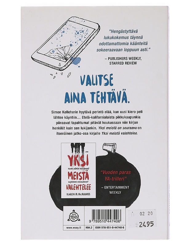 Yksi meistä on seuraava - McManus, Karen M. - Nuorten kirjat - 10105446073 - 1