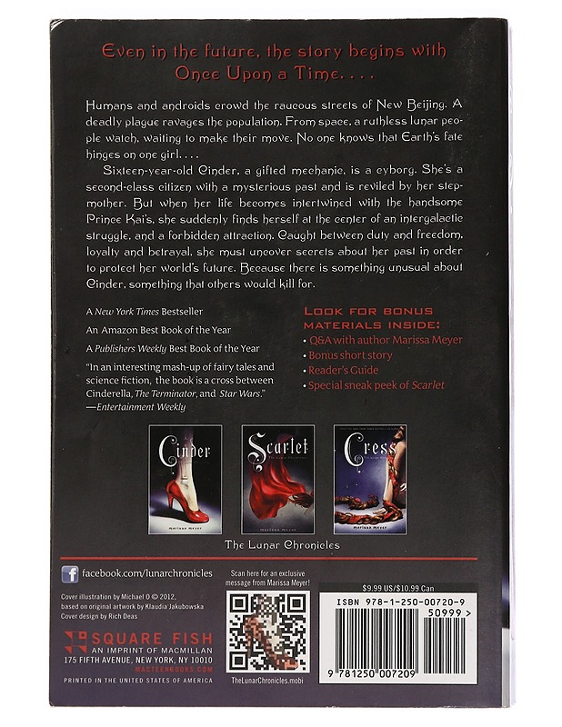 Cinder - Meyer, Marissa - Fantasia- ja scifi - 10105446081 - 1