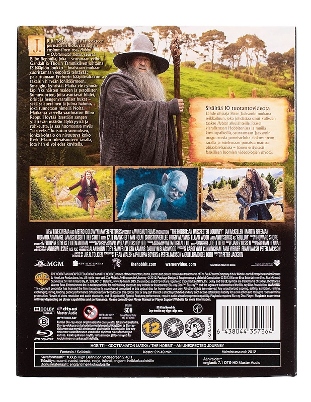 The Hobbit: An Unexpected Journey: Extended Edition- Blu-Ray - Blu-ray-levyt - 10105446110 - 1