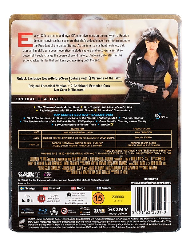 Salt - DVD - Blu-ray-levyt - 10105446119 - 1