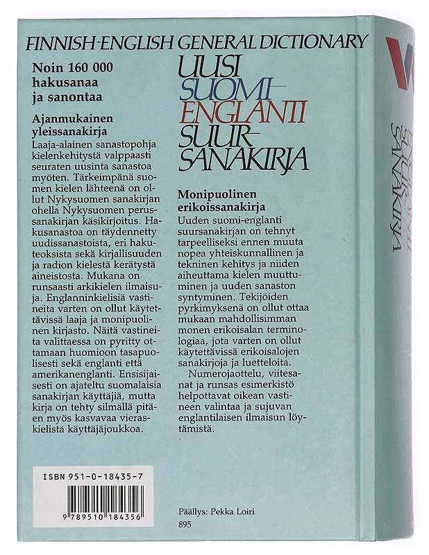 Uusi suomi-englanti suursanakirja, Finnish-English general dictionary - Hurme, Raija - Tietokirjat ja oppaat - 10105446126 - 1