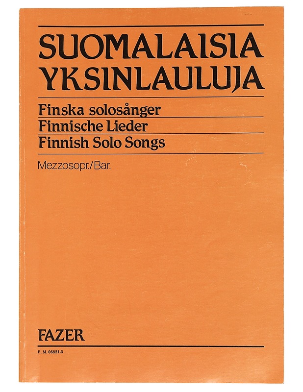 Suomalaisia Yksinlauluja - Finnish Solo Songs - Harrastekirjat - 10105446164 - 0
