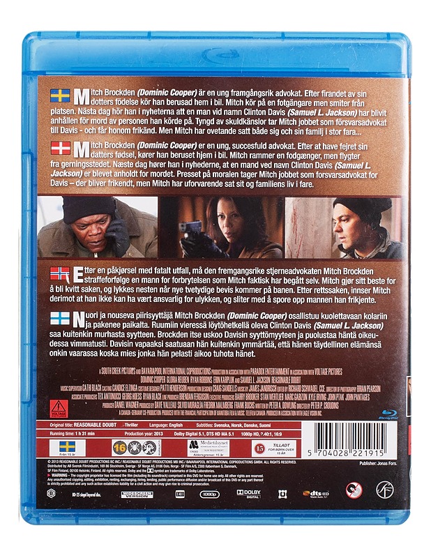 Reasonable Doubt - Blu-Ray - Blu-ray-levyt - 10105446174 - 1