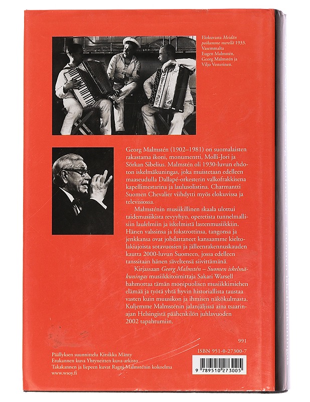 Georg Malmsten : Suomen iskelmäkuningas - Sakari Warsell - Elämäkerrat ja muistelmat - 10105446257 - 1