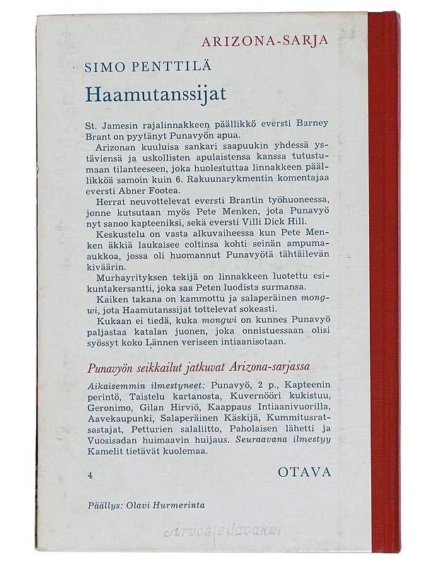 Haamutanssijat - Punavyön seikkailuja - Penttilä, Simo - Jännitys ja dekkarit - 10105446290 - 1