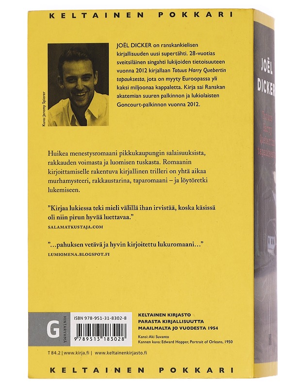 Totuus Harry Quebertin tapauksesta - Dicker, Joël - Romaanit ja novellit - 10105446341 - 1