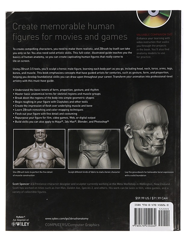 ZBrush Digital Sculpting Human Anatomy - Spencer, Scott - Tietokirjat ja oppaat - 10105446358 - 1