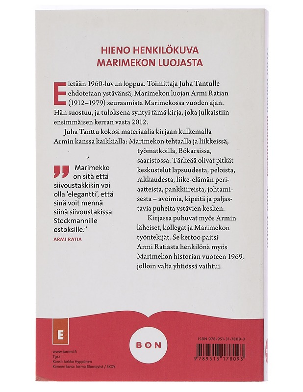 Armi Ratian maailmassa - Tanttu, Juha - Elämäkerrat ja muistelmat - 10105446363 - 1