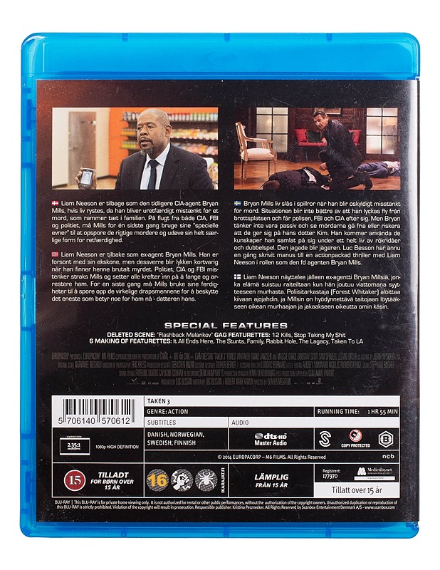 Taken 3 - Blu-Ray - Blu-ray-levyt - 10105446399 - 1
