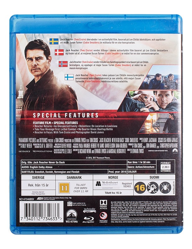 Jack Reacher - Blu-ray - Blu-ray-levyt - 10105446415 - 1
