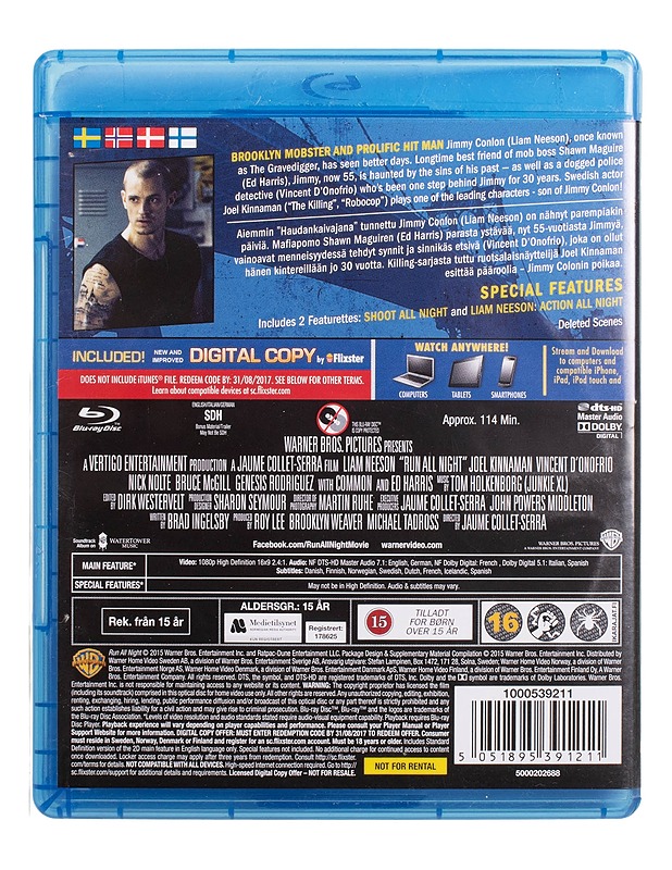 Run All Night - Blu-Ray - Blu-ray-levyt - 10105446425 - 1