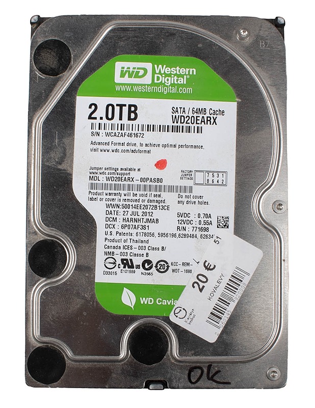 Western Digital WD20EARX Kovalevy - Tietokoneet - 10105446435 - 0