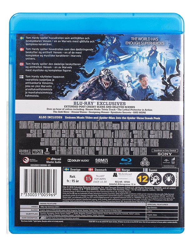 Venom - Blu-ray - Blu-ray-levyt - 10105446446 - 1