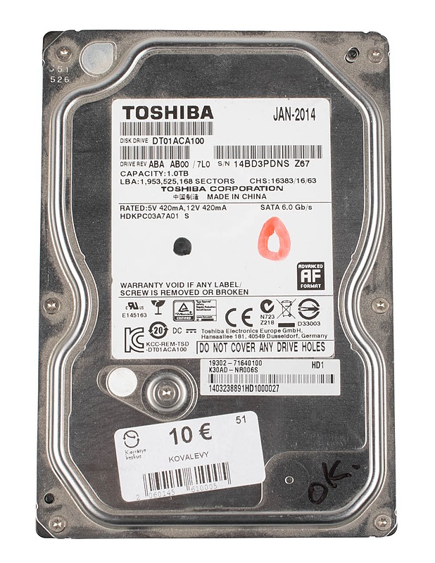 TOSHIBA DT01ACA100 kovalevy - Tietokoneet - 10105446498 - 0