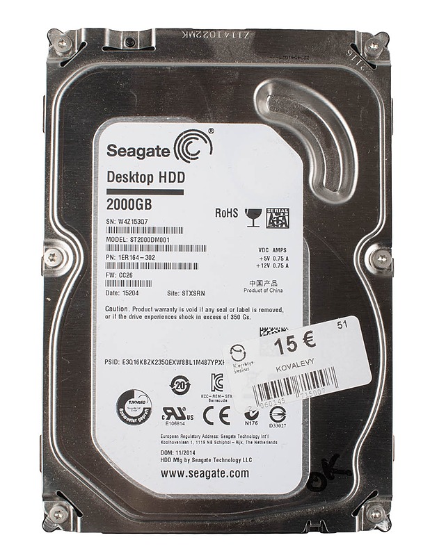 SEAGATE Desktop HDD ST2000DM001 kovalevy - Tietokoneet - 10105446521 - 0