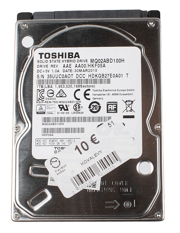 TOSHIBA SSHD MQ02ABD100H kiintolevy - Tietokoneet - 10105446766 - 0