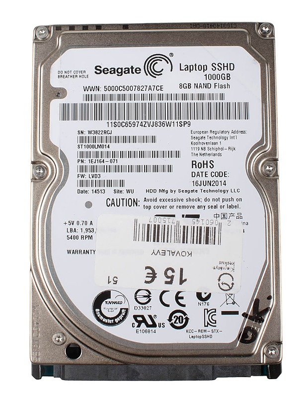 SEAGATE Laptop SSHD W3822RCJ kiintolevy - Tietokoneet - 10105446771 - 0
