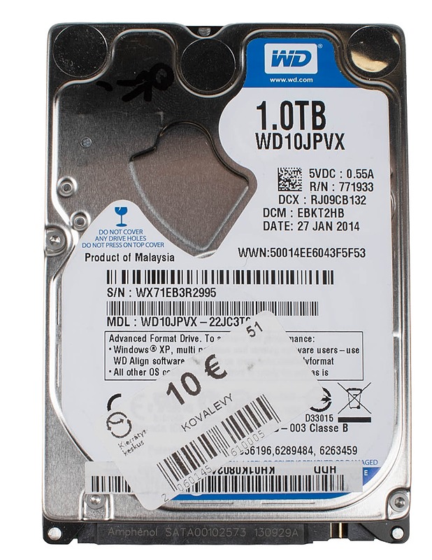 WESTERN DIGITAL WD10JPVX kiintolevy - Tietokoneet - 10105446774 - 0