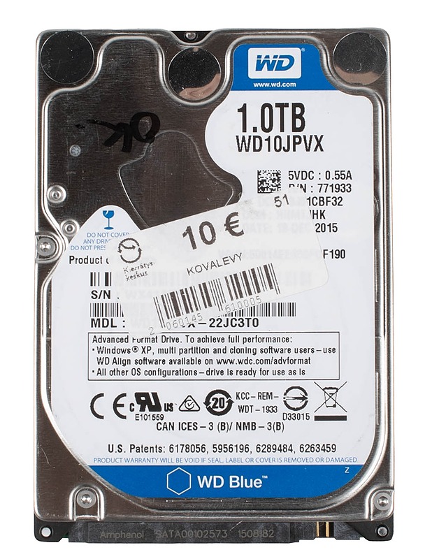 WESTERN DIGITAL WD10JPVX kiintolevy - Tietokoneet - 10105446777 - 0