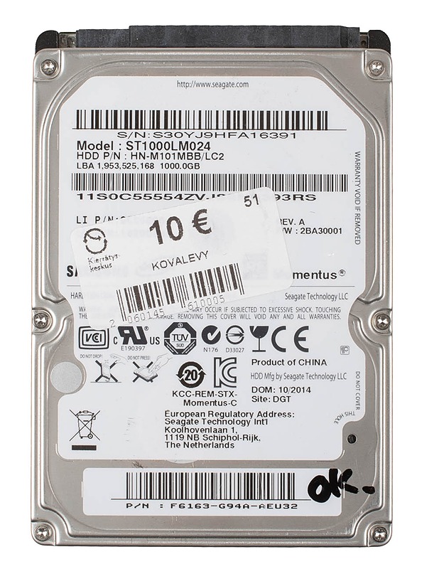SAMSUNG ST1000LM024 kiintolevy - Tietokoneet - 10105446780 - 0
