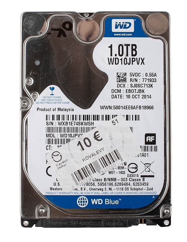 WESTERN DIGITAL WD10JPVX kiintolevy - Tietokoneet - 10105446789 - 0