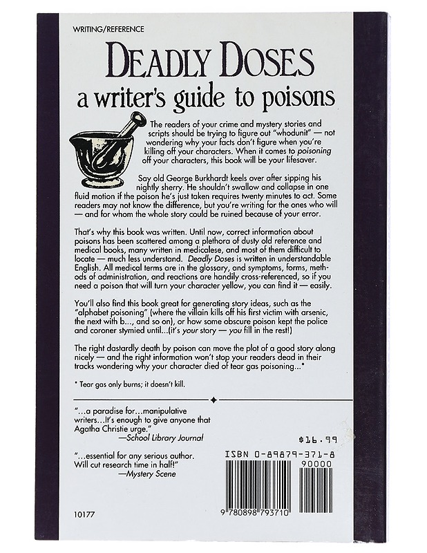 Deadly Doses : a writer's guide to poisons - Stevens, Serita Deborah - Tietokirjat ja oppaat - 10105446816 - 1