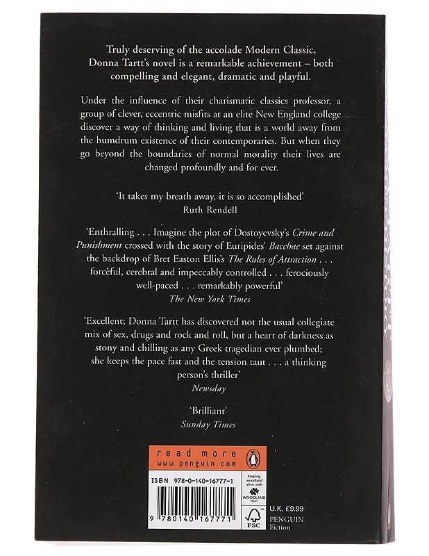 The Secret History - Tartt, Donna - Jännitys ja dekkarit - 10105446827 - 1