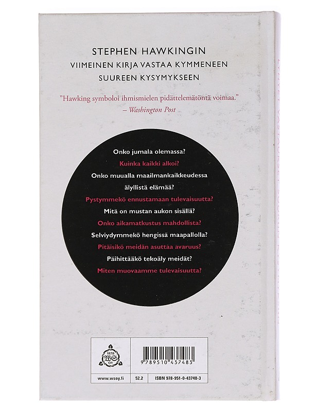 Lyhyet vastaukset suuriin kysymyksiin - Hawking, Stephen - Tietokirjat ja oppaat - 10105446839 - 1