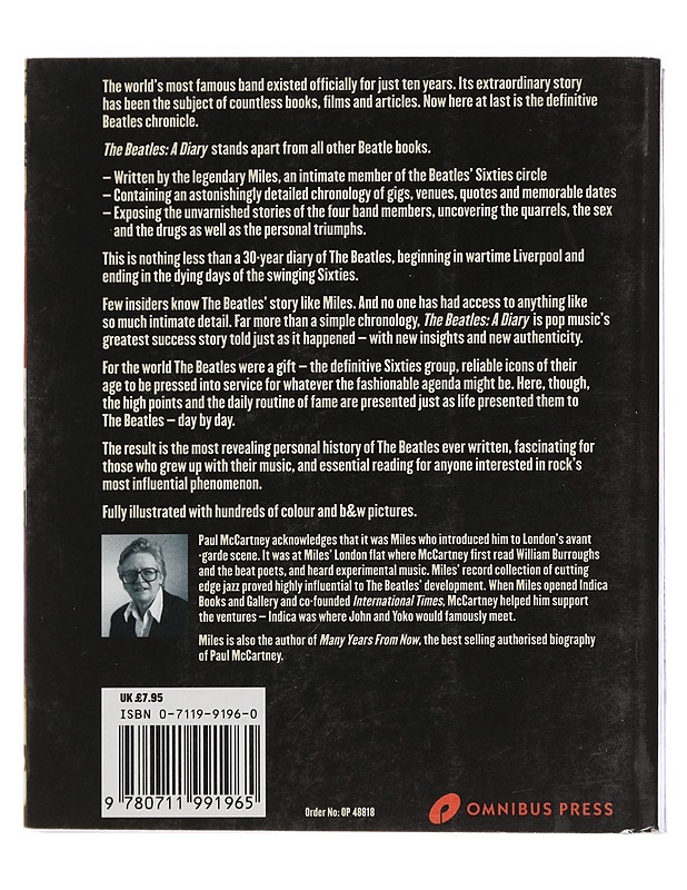 The Beatles : a diary : an intimate day by day history - Barry Miles - Elämäkerrat ja muistelmat - 10105446868 - 1