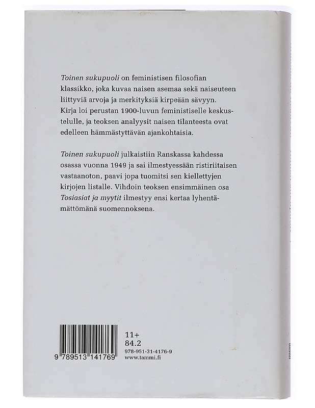 Toinen sukupuoli 1 - Simone de Beauvoir - Tietokirjat ja oppaat - 10105446892 - 1