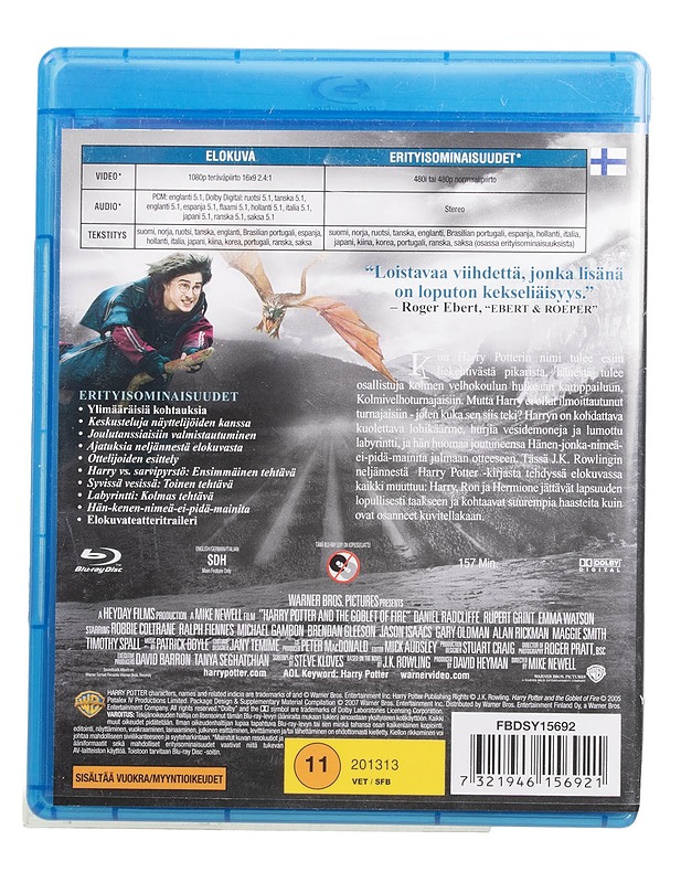Harry Potter ja liekehtivä pikari - Blu-Ray - Blu-ray-levyt - 10105446899 - 1