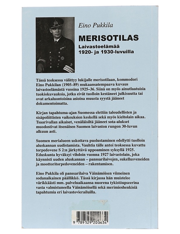 Merisotilas : laivastoelämää 1920- ja 1930-luvuilla - Eino Pukkila - Elämäkerrat ja muistelmat - 10105446959 - 1