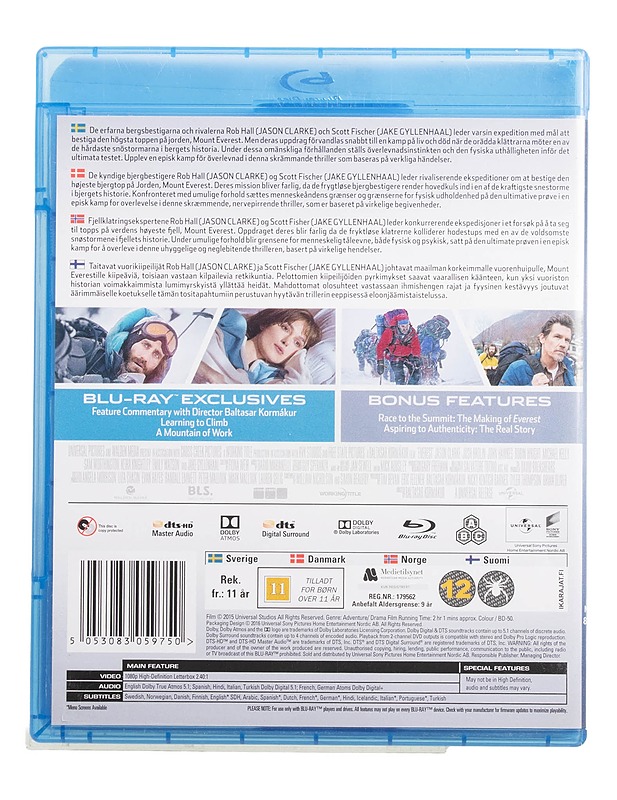 Everest - Blu-ray - Blu-ray-levyt - 10105446993 - 1