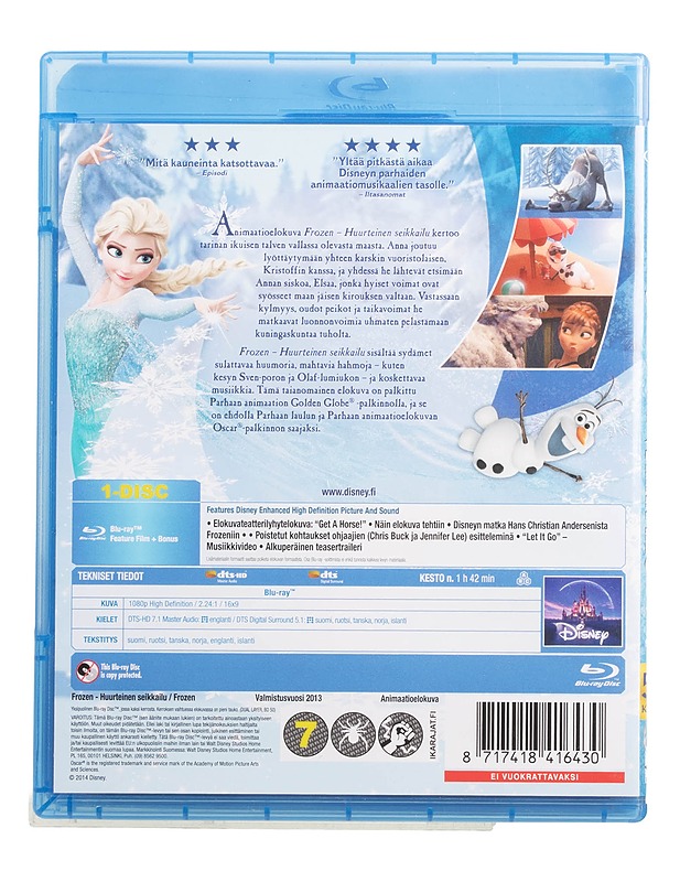 Frozen: Huurteinen seikkailu - Blu-ray - Blu-ray-levyt - 10105446999 - 1