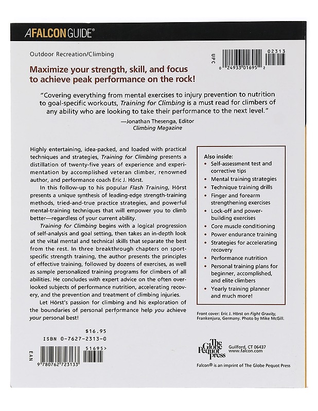 Training for Climbing - Eric J. Hörst - Harrastekirjat - 10105447034 - 1