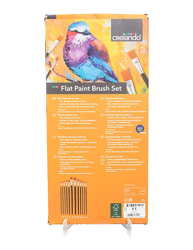 CRELANDO pensselisetti, 12 osaa - Askartelu - 10105447061 - 1
