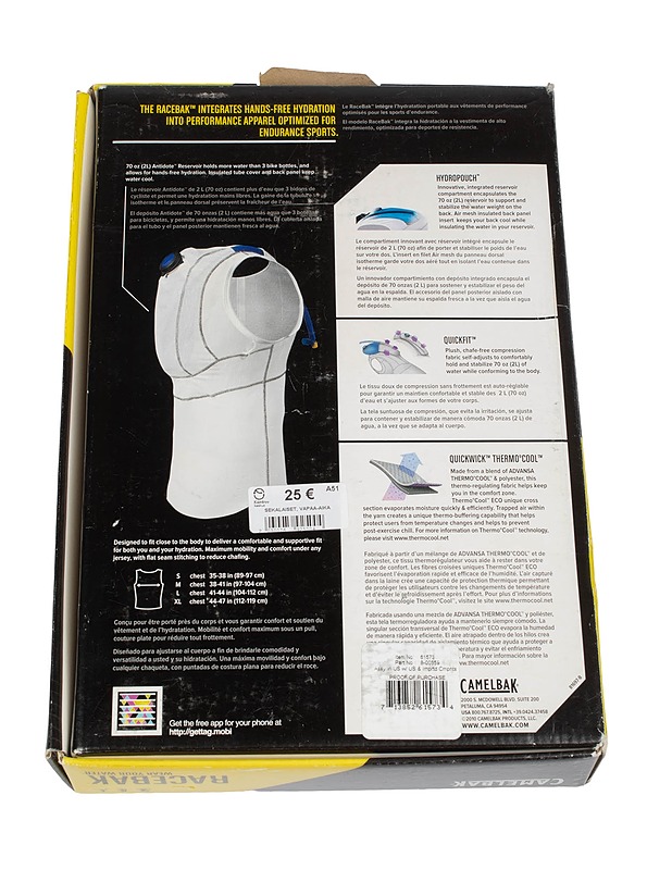 CAMELBAK RACEBAK aluspaita nesteytysjärjestelmällä - Urheiluvaatteet ja fanivaatteet - 10105447144 - 1