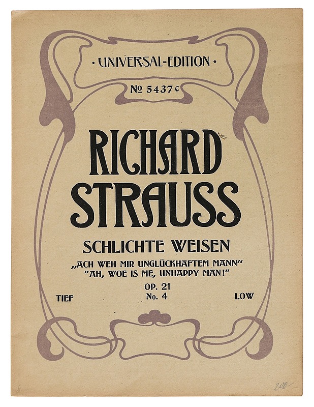 Universal-edition RICHARD STRAUSS No. 5437c - Musiikki- ja elokuvakirjat - 10105447182 - 0
