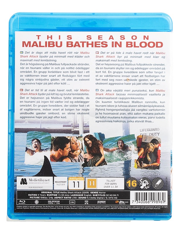 Malibu Shark Attack - Blu-ray - Blu-ray-levyt - 10105447217 - 1