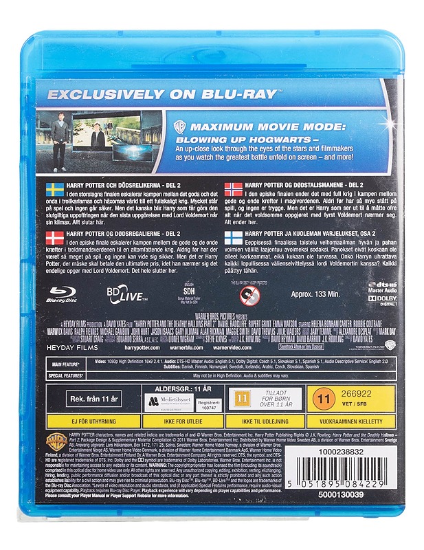 Harry Potter And The Deathly hallows  part 2- Blu-ray  - Blu-ray-levyt - 10105447221 - 1