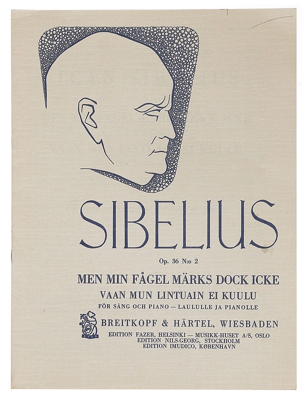 Sibelius op. 36 No. 2 Vaan Mun Lintuain Ei Kuulu - Musiikki- ja elokuvakirjat - 10105447333 - 0