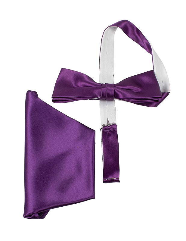 Violetti rusetti ja taskuliina setti - Solmiot ja kalvosinnapit - 10105447398 - 2