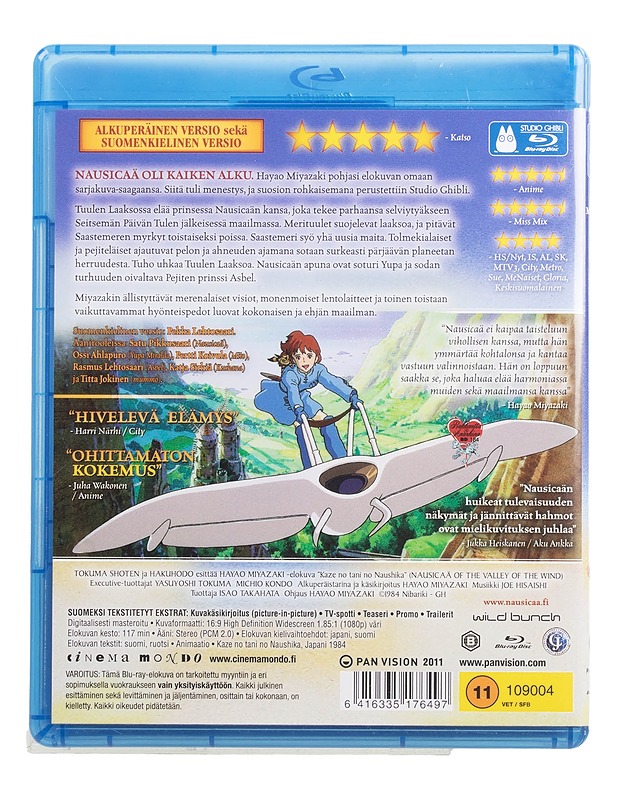 Tuulen laakson Nausicaä - Blu-ray - Blu-ray-levyt - 10105447446 - 1