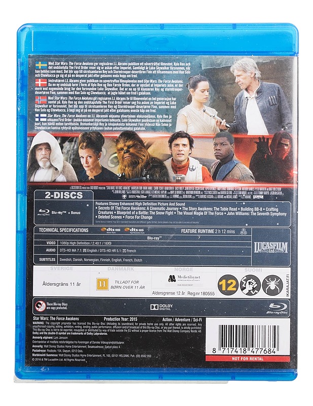 Star Wars: The Force Awakens - Blu-Ray - Blu-ray-levyt - 10105447465 - 1